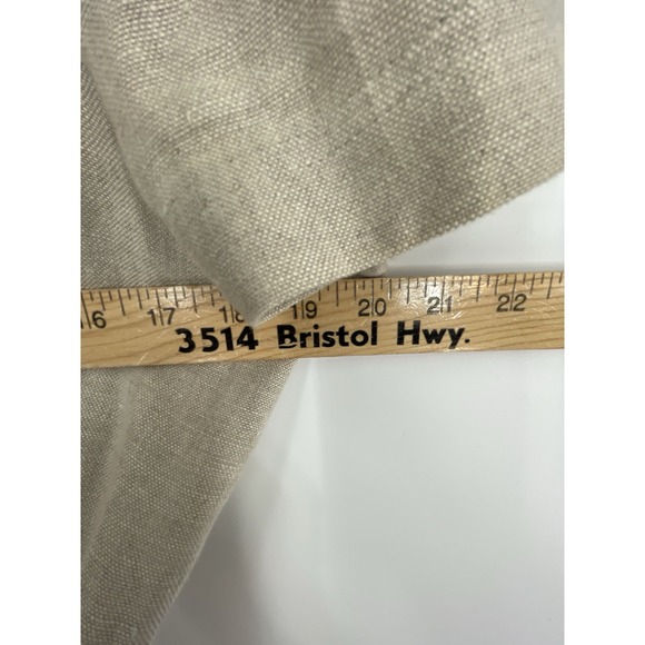 Maggy London Women 10 Dress Vest Set 100% Linen Beige Button Front - Picture 10 of 16